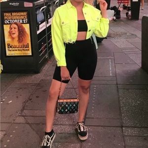 Zara neon denim jacket